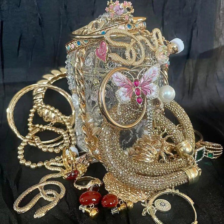 Vintage Inspired Jewelry Mystery Jar curated fashion jewelry assortment
