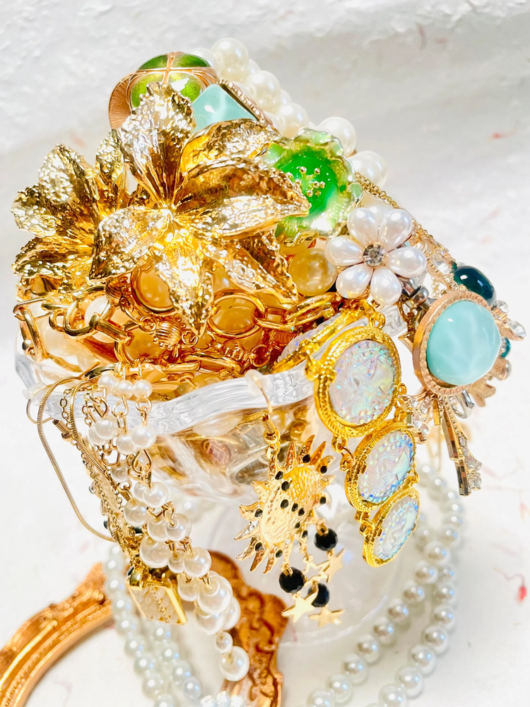 Celestial Sun Goddess Mystery Jewelry Jar curated fashion jewelry assortment