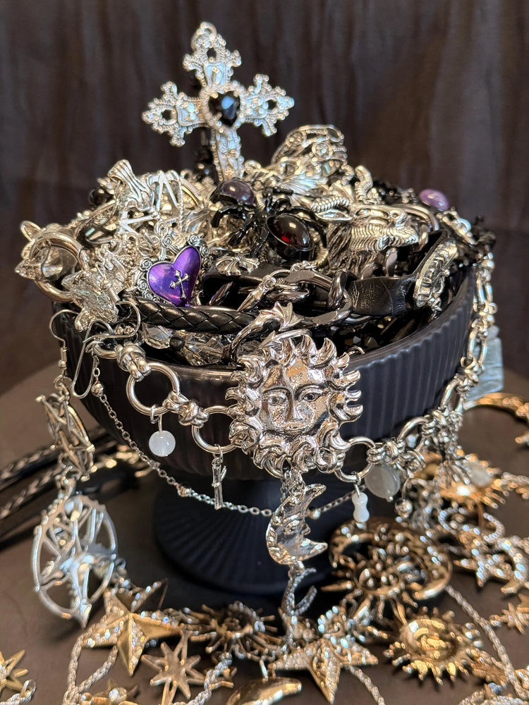 Dark Celestial Mystery Jewelry Jar curated fashion jewelry assortment